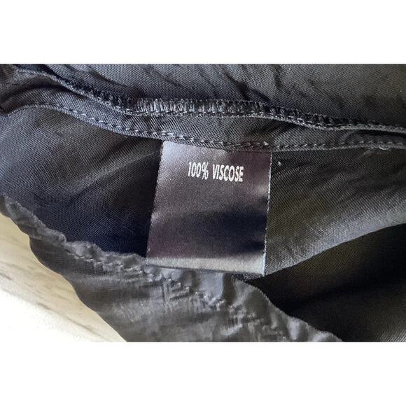 Sara Lanzi Minimalist Midi Shift Dress Medium Black Lagenlook Quiet Luxury Rare - Picture 13 of 13